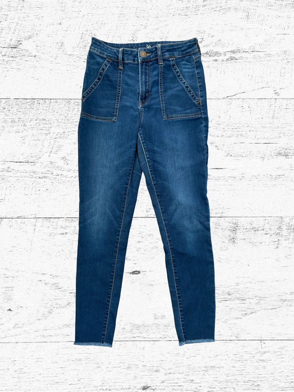 SO Women’s Skinny Jeans in Dark Blue Wash